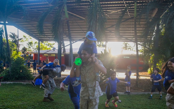 Marine Rotational Force – Darwin participates in a family day at Gray Primary School
