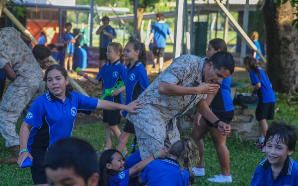 Marine Rotational Force – Darwin participates in a family day at Gray Primary School
