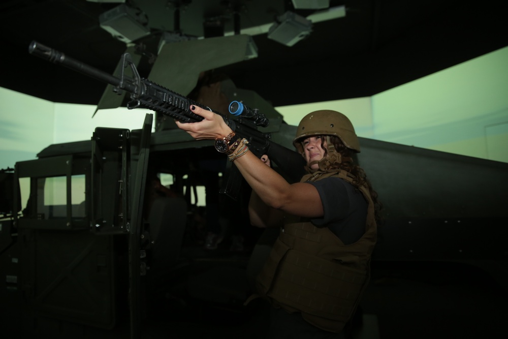 Spouses take charge in convoy simulator