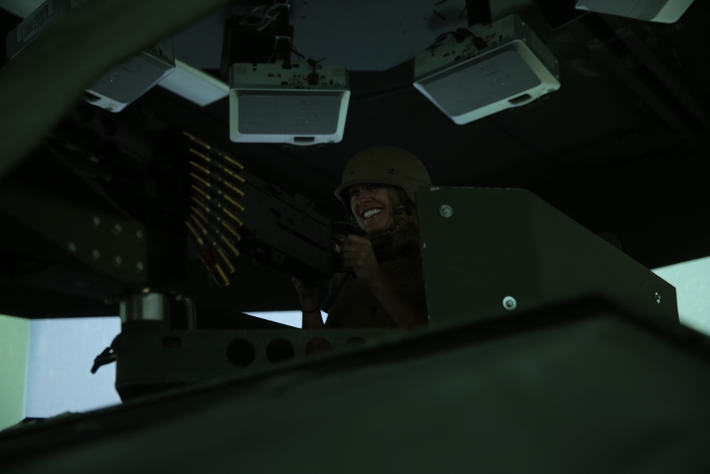 Spouses take charge in convoy simulator