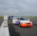 Belgian Police vehicles speed calibration on the airstrip of Chievres Air Base