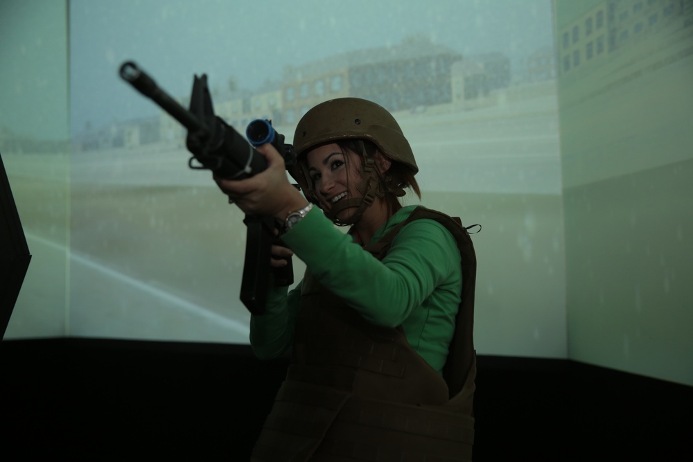 Spouses take charge in convoy simulator