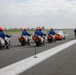 Belgian Police vehicles speed calibration on the airstrip of Chievres Air Base