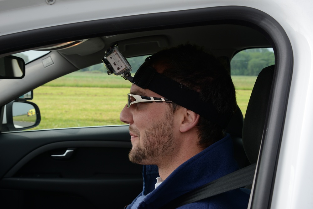 Belgian Police vehicles speed calibration on the airstrip of Chievres Air Base