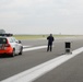 Belgian Police vehicles speed calibration on the airstrip of Chievres Air Base