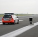 Belgian Police vehicles speed calibration on the airstrip of Chievres Air Base