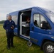 Belgian Police vehicles speed calibration on the airstrip of Chievres Air Base