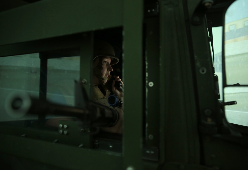 Spouses take charge in convoy simulator