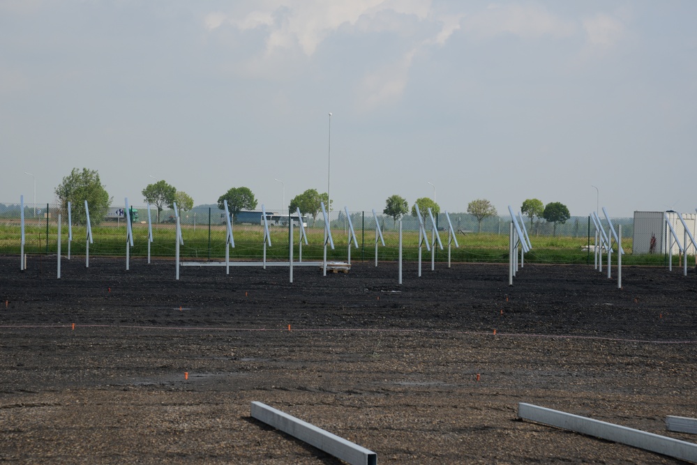 Solar panel installation at Chievres Air Base
