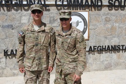 Brothers unite for promotion ceremony in Afghanistan