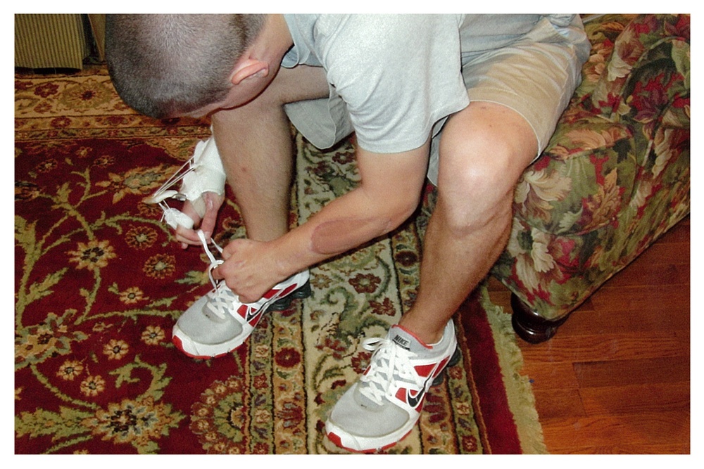 Lance Cpl. Kyle Carpenter Relearns To Tie His Shoes
