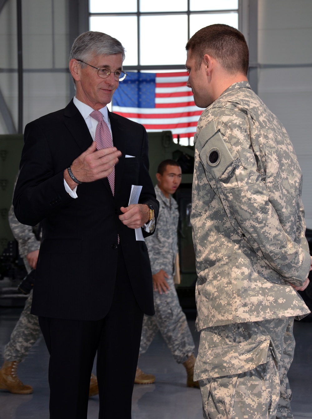 Secretary of the Army performs impromptu reenlistment in Latvia