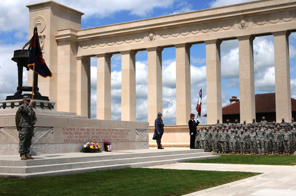 Pennsylvania’s 28th ID soldiers honor their WWI brothers-in-arms during ceremony in France