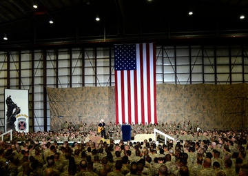 President Barack Obama and country singer Brad Paisley make a surprise visit to Afghanistan