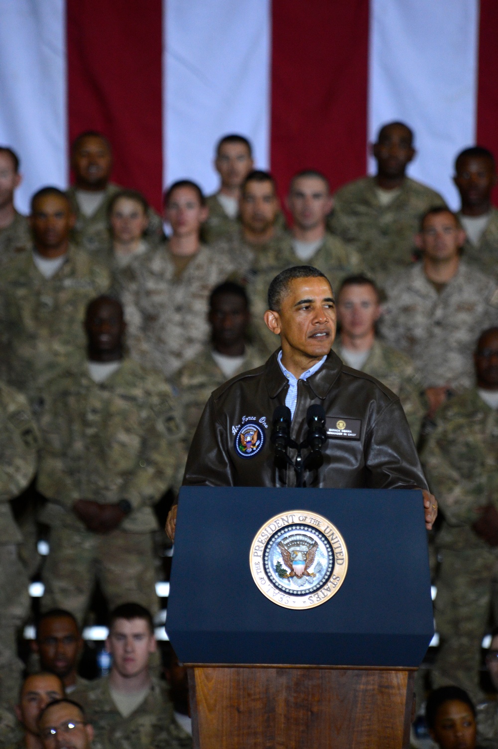 President Barack Obama and country singer Brad Paisley make a surprise visit to Afghanistan