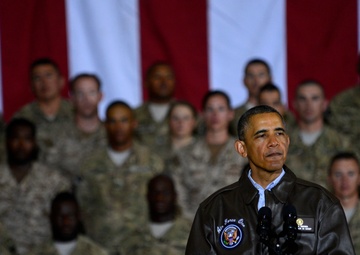 President Barack Obama and country singer Brad Paisley make a surprise visit to Afghanistan