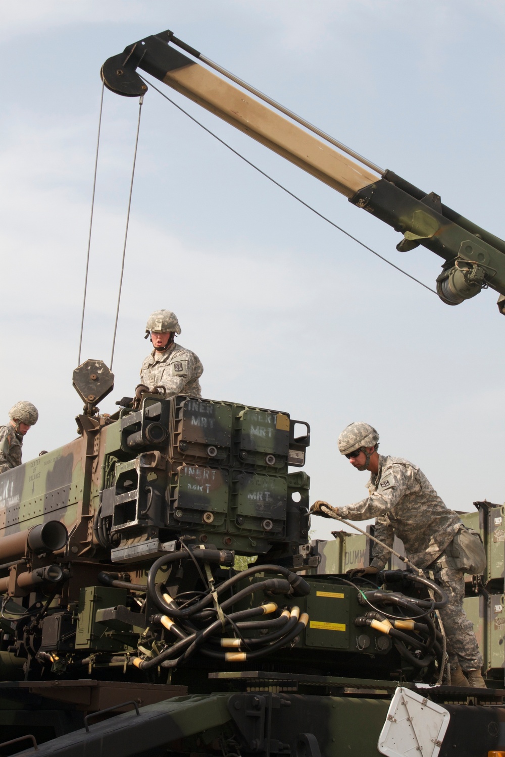 Air defender Soldiers conduct missile load drill