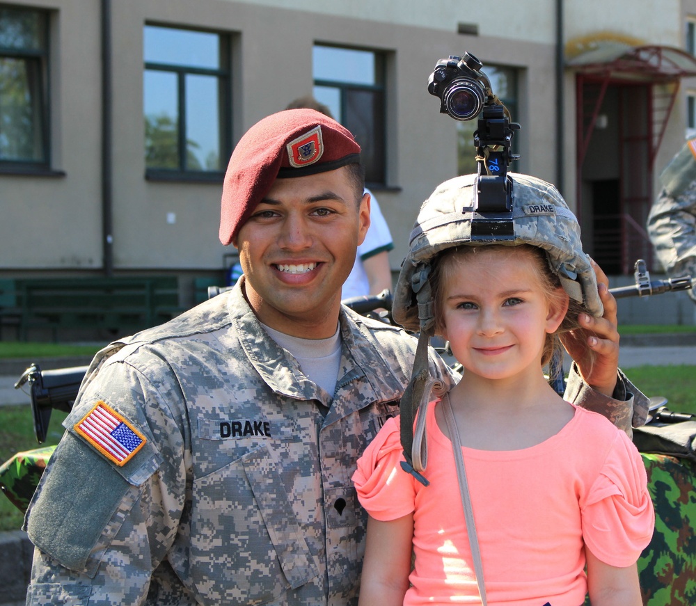 US paratroopers visit community in Rukla, Lithuania