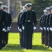 Coast Guard Academy cadets perform regimental review for Master Chief Petty Officer Lloyd Pierce
