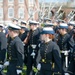 Coast Guard Academy cadets perform regimental review for Master Chief Petty Officer Lloyd Pierce