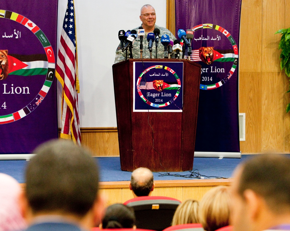 USCENTCOM, JAF leaders hold Eager Lion 2014 press conference