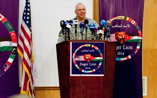 USCENTCOM, JAF leaders hold Eager Lion 2014 press conference