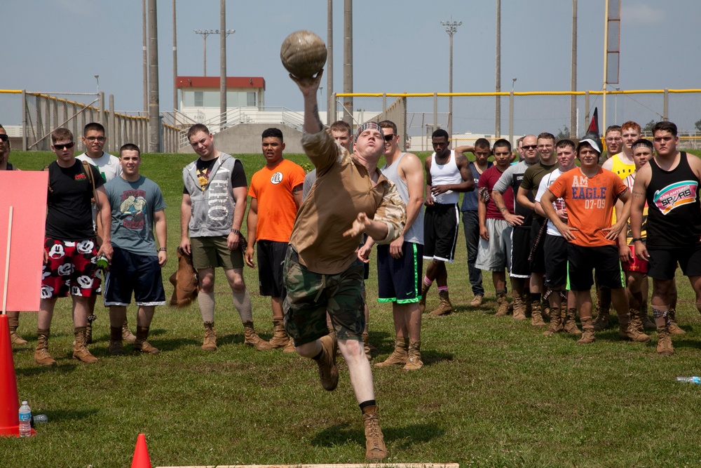 Marines show strength in traditional Scottish games