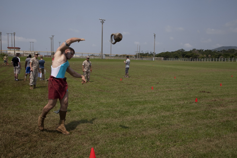 Marines show strength in traditional Scottish games