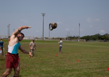 Marines show strength in traditional Scottish games