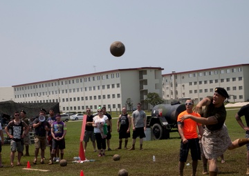 Marines show strength in traditional Scottish games