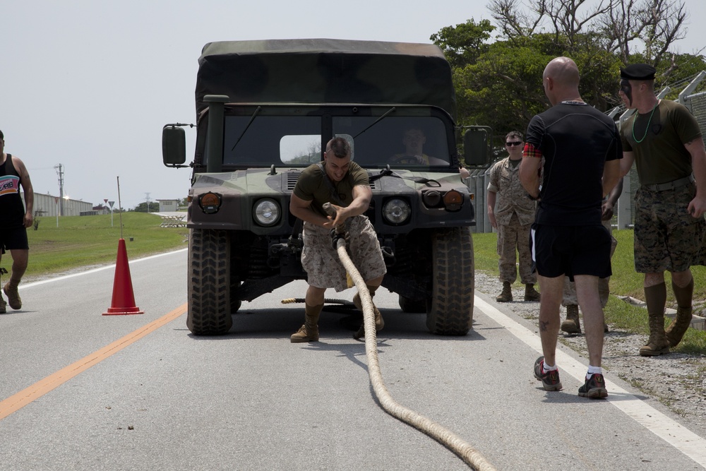 Marines show strength in traditional Scottish games