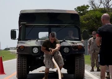 Marines show strength in traditional Scottish games