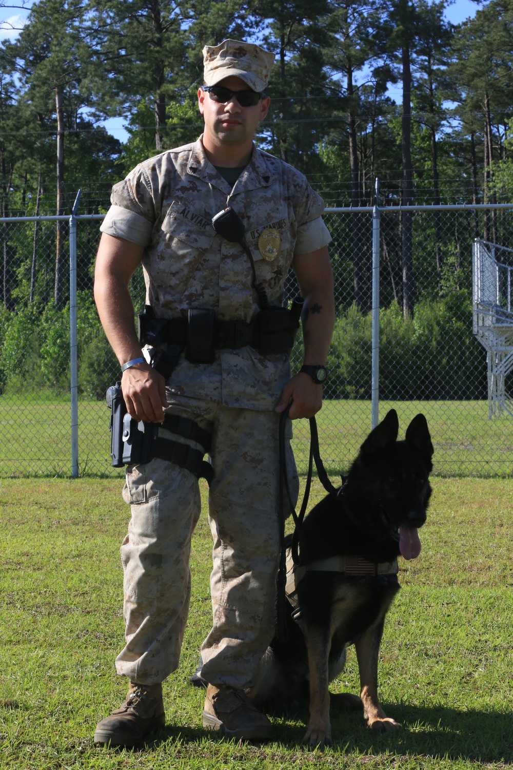 Working with the big dogs; Four-legged warrior, Marine share bond