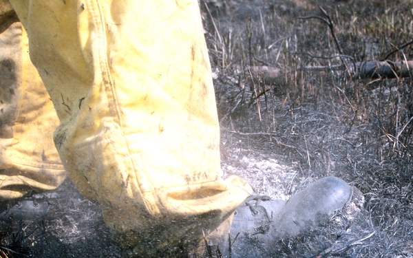 A wildfire flares up on JBER