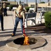Boy Scout Dedicates Fire Pit for Flag Retirement