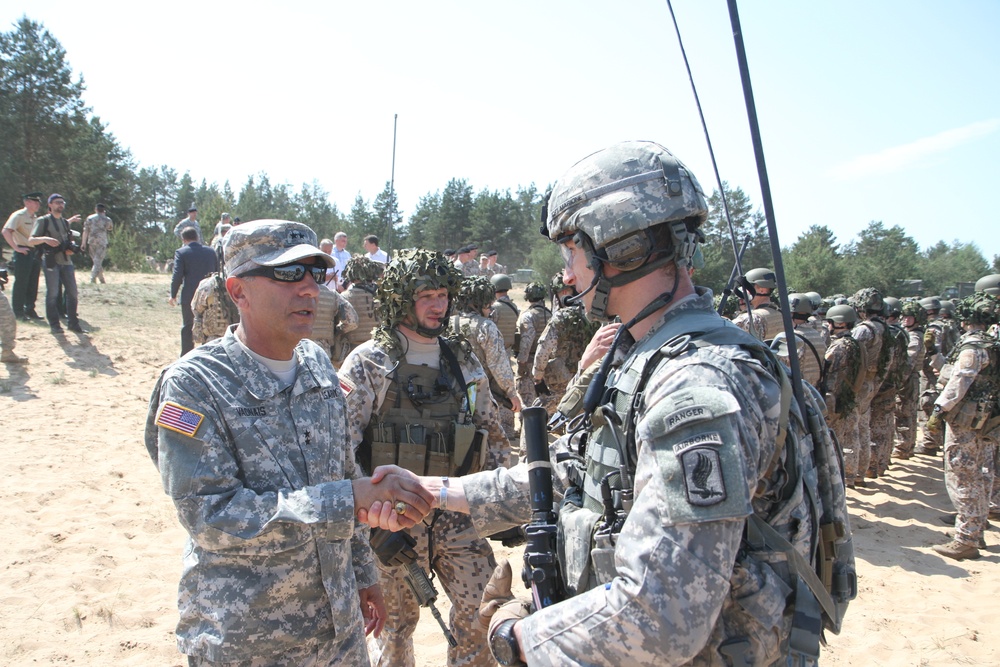 173rd Airborne and Michigan National Guard Soldiers participate in Latvian exercise