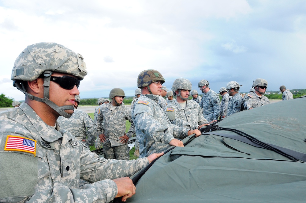 770th Transportation Company arrives at training site