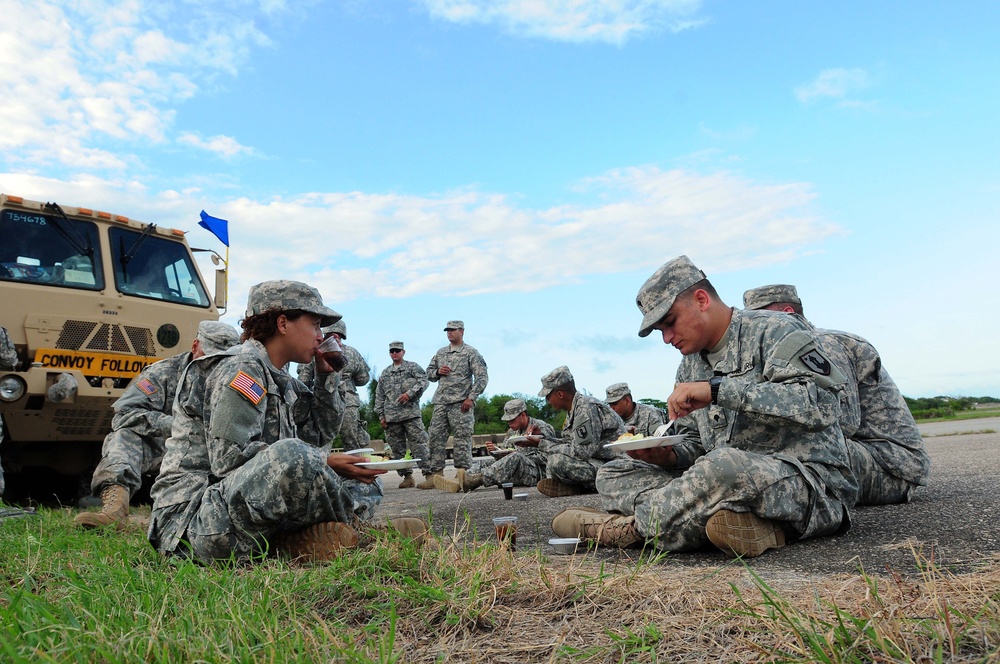 770th Transportation Company arrives at training site