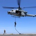 Force Reconnaissance Detachment fast ropes onto the USS San Diego