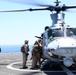 Force Reconnaissance Detachment fast ropes onto the USS San Diego