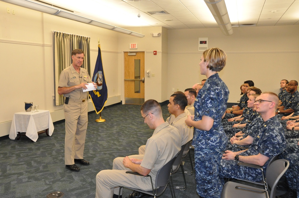 Navy Supply Corps School all-hands call with VCNO