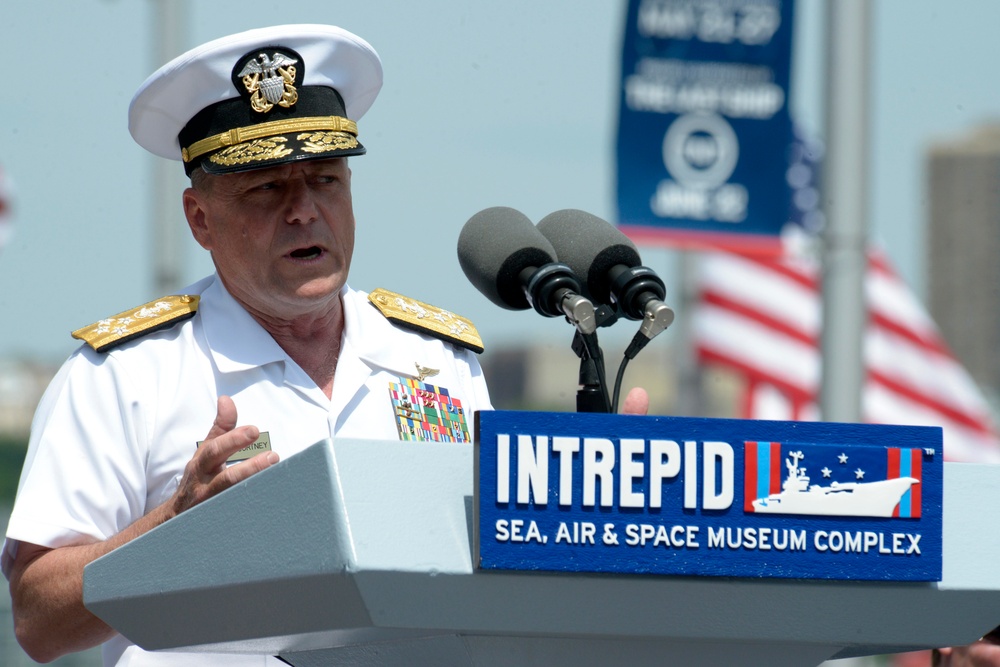 Memorial Day ceremony at the Intrepid Sea, Air and Space Museum