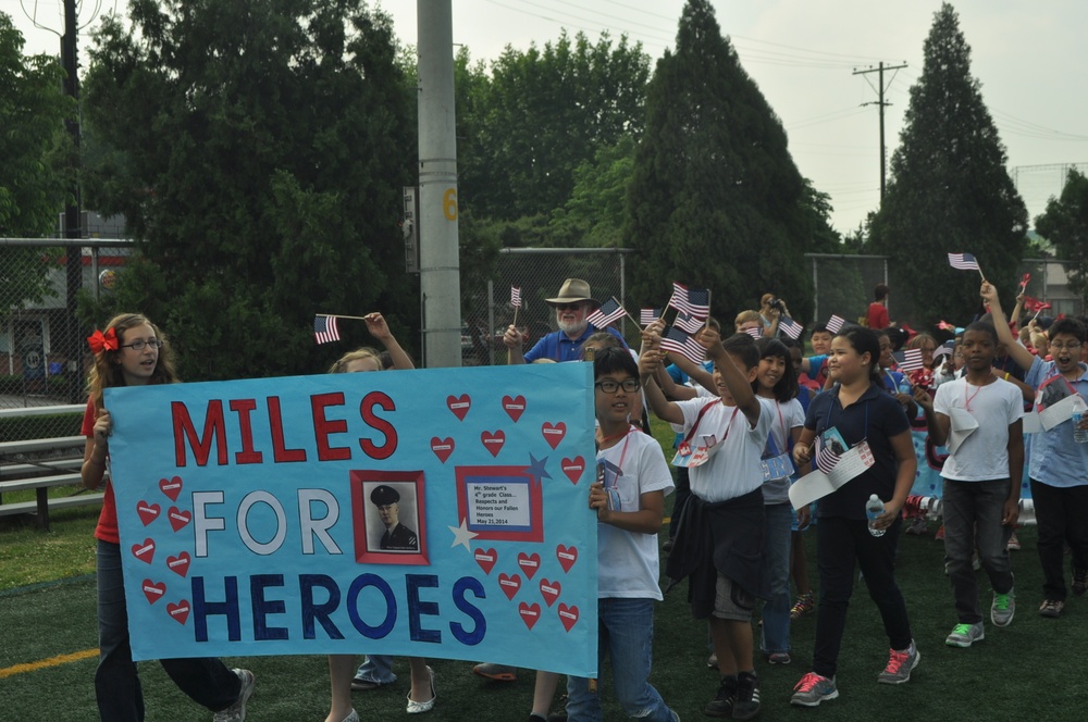 SAES walks a mile for fallen heroes