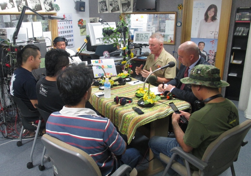 Maj. Gen. Clardy speaks to radio audience
