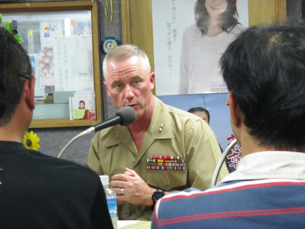 Maj. Gen. Clardy speaks to radio audience