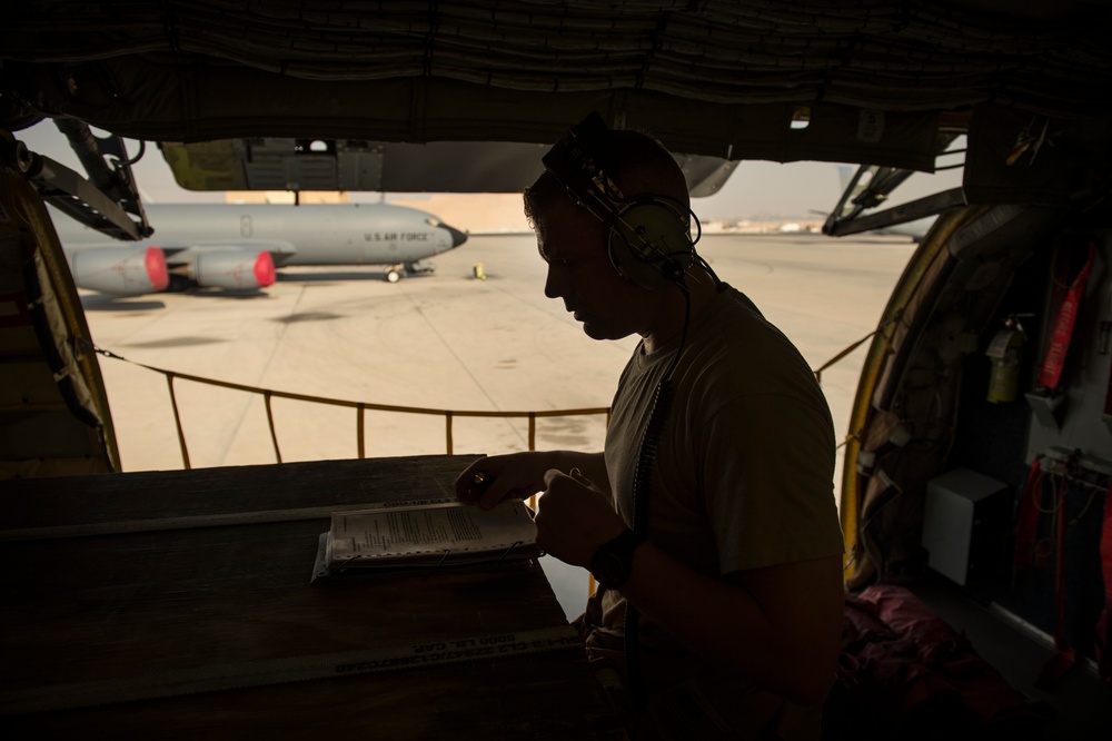 KC-135 refuels aircraft over Afghanistan