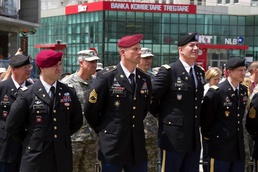 Soldiers at parade rest