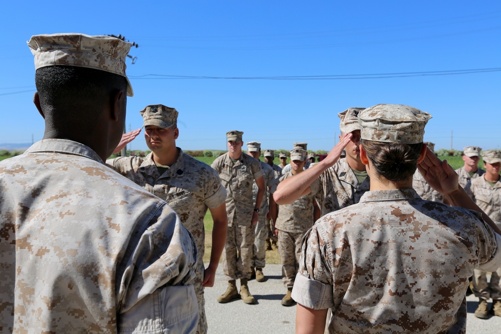 SP-MAGTF Crisis Response Corpsmen receive FMF insignia and promotion