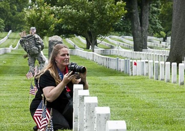 Witnessing tradition: Old Guard spouse walks with Flags-in Soldiers a final time