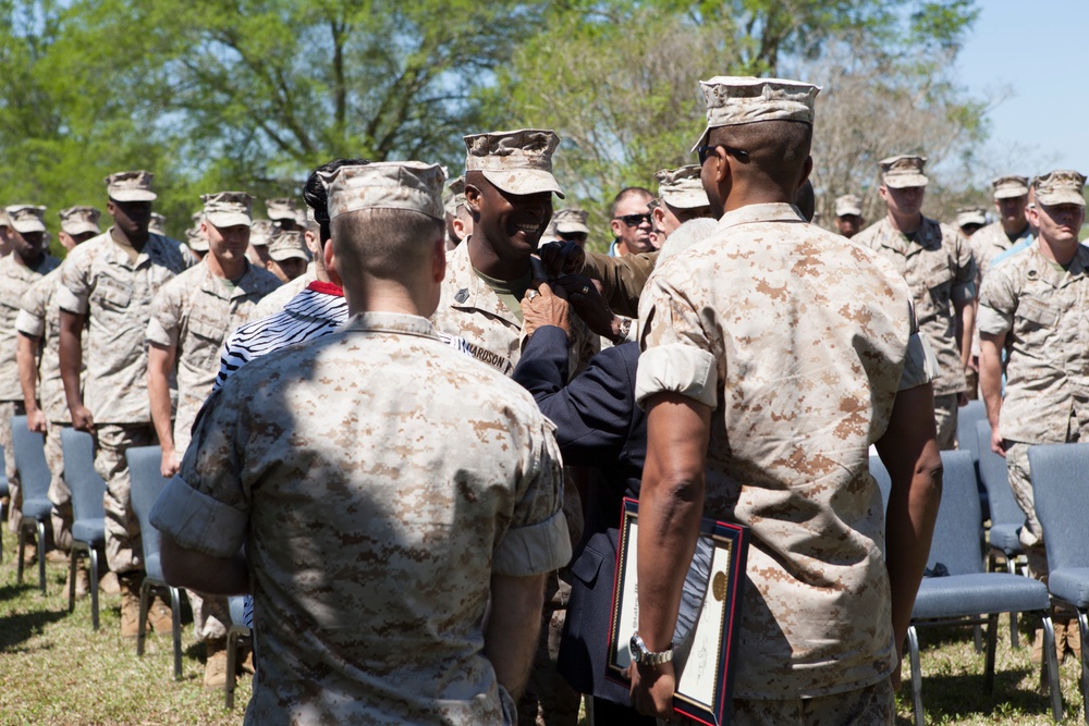 1st Sgt. Richardson's promotion to Sgt. Maj.